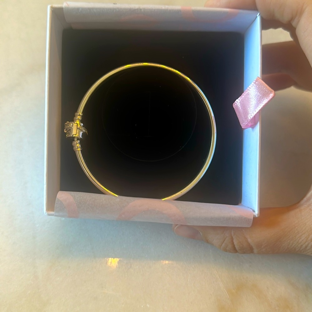 Brand New pandora bracelet -silver bangle with clasp
